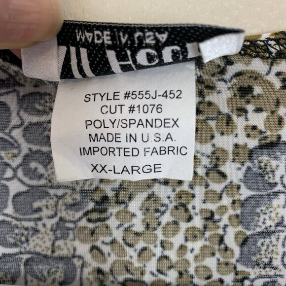 All Hours Womens XXL Cardigan Open Black Gold Stretch Knit Slinky Mobwife Edgy - Picture 5 of 14